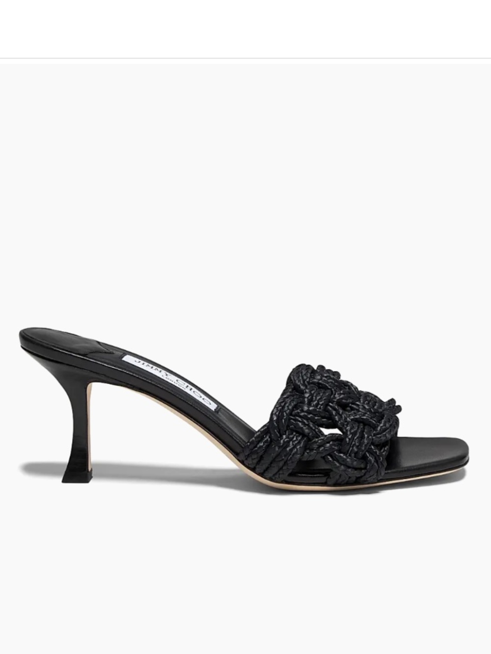 Jimmy Choo   Chara 70MM Crochet Raffia Sandals